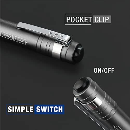 WORKPRO LED Pen Light, Aluminum Pen Flashlight with Clip, 4-Pack (30g/1.05 oz each) | Bright Inspection Light for Mechanics & Outdoor Use thumbnail 5
