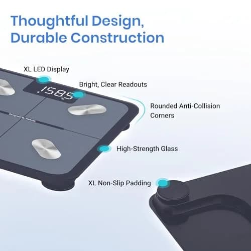 Etekcity Smart Scale for Body Weight, BMI, Body Fat, Bluetooth, Blue | Weigh Scale thumbnail 8