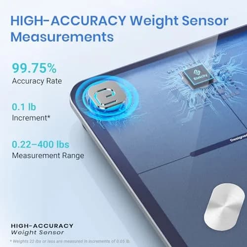 Etekcity Smart Scale for Body Weight, BMI, Body Fat, Bluetooth, Blue | Weigh Scale thumbnail 2