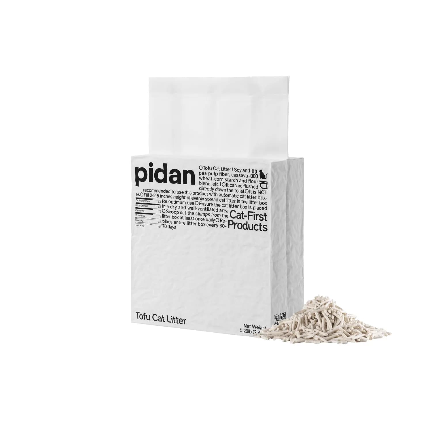 pidan Tofu Cat Litter Clumping, Flushable, Plant Based 5.3lb | Ultra Absorbent & Dust-Free - main product image