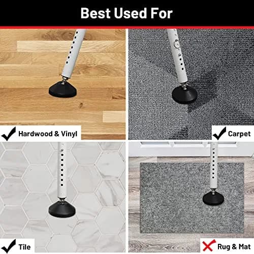 Keplrend Door Security Bar 1 Pack, Adjustable 51 Inch | Heavy Duty Door Stopper for Home Security thumbnail 5