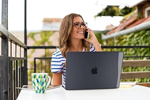 Teryeefi MacBook Air 13.6 Inch Case with Keyboard Cover & USB Adapter | Crystal Black Hard Shell for M2/M3/M4 Chip (A2681/A3113/A3240) thumbnail 3