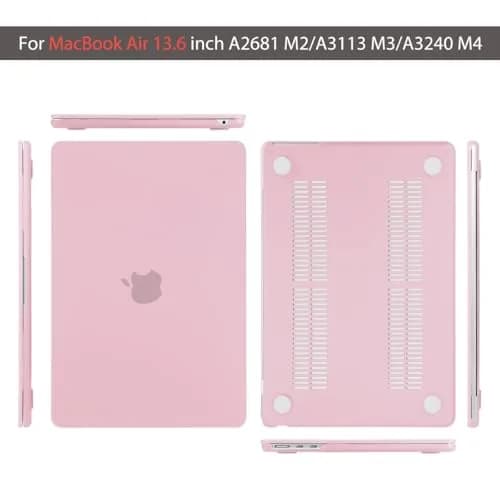 Teryeefi Hard Case for MacBook Air 13.6 inch (M2/M3/M4 Chip) with Keyboard Cover & Screen Protector | Frosted Chalk Pink thumbnail 6