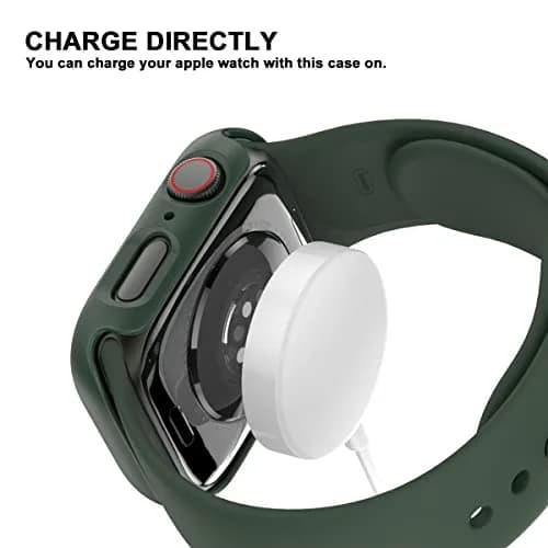 Rontion 6 Pack Hard PC Case with Tempered Glass Screen Protector Compatible with Apple Watch Series 9 8 7 41mm | Full Protective Bumper Cover thumbnail 5