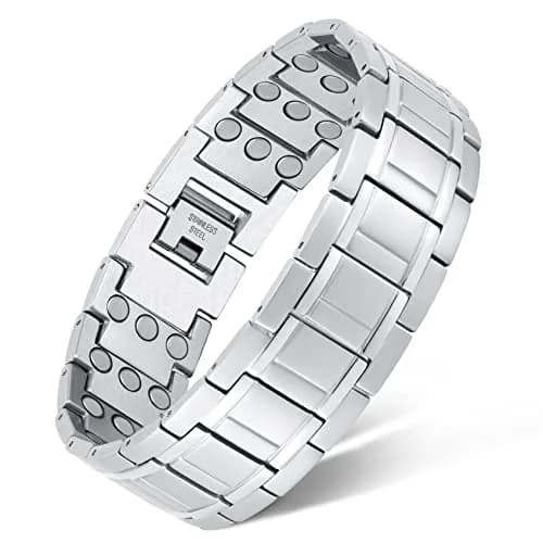Feraco Magnetic Bracelet for Men Titanium Steel 21.7cm (8.54in) | 3500 Gauss Magnets thumbnail 1