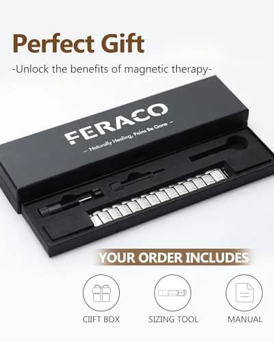 Feraco Magnetic Bracelet for Men Titanium Steel 21.7cm (8.54in) | 3500 Gauss Magnets thumbnail 7