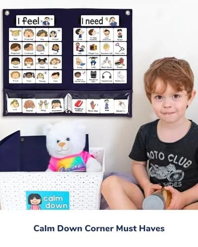 CHEFAN Feelings Chart for Kids, Autism & SEL Classroom Tool | Visual Emotion & Needs Board thumbnail 2