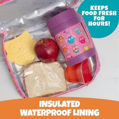Bentology Kids Insulated Lunch Box Set with thermos Food Jar and Ice Pack | Food Safe, BPA-Free, Suitable for Ages 3+ thumbnail 2
