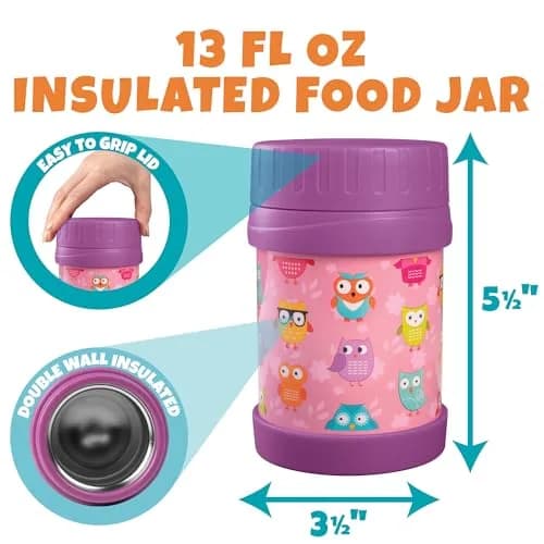 Bentology Kids Insulated Lunch Box Set with thermos Food Jar and Ice Pack | Food Safe, BPA-Free, Suitable for Ages 3+ thumbnail 3