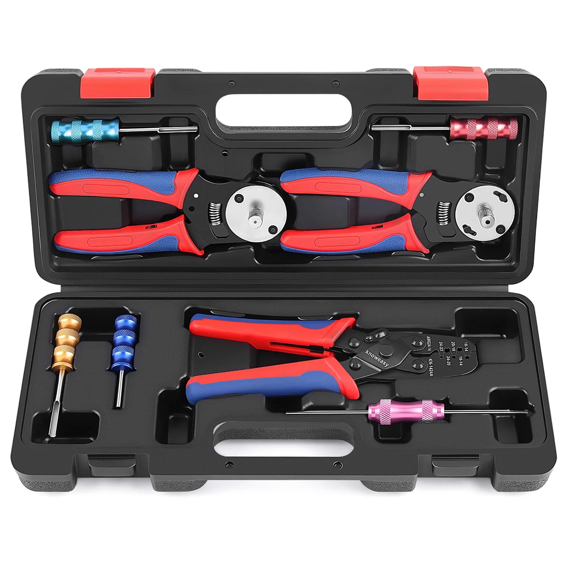 Knoweasy Deutsch Crimper KN16 | 4-Way Indent, 8 Impressions, Automotive & Electrical Use — SN 2549