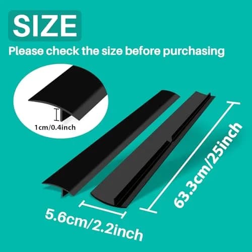 CARGEN Silicone Stove Counter Gap Cover Filler 25 Inch Black | Heat Resistant 320°C, Dishwasher Safe, Cut-to-Fit thumbnail 7