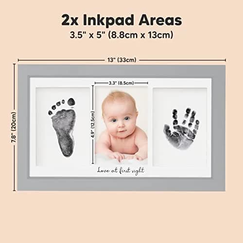 KeaBabies Inkless Baby Hand & Footprint Kit | Mess-Free Newborn Keepsake (Cloud Gray, 13" x 7.8") thumbnail 4