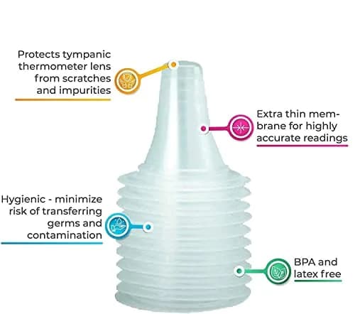 mozeeda 800 Pack Disposable Ear Thermometer Probe Covers | Protects Lens & Ensures Accuracy thumbnail 2