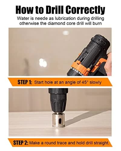 Semderm Diamond Hole Saw Drill Bit Set 15 PCS (6 mm - 50 mm) | For Tile, Glass, Granite, Stone thumbnail 4