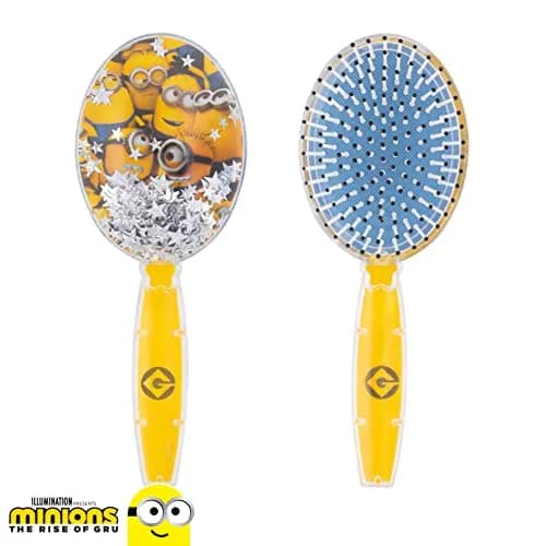 LUV HER Minions Kids Hair Brush with Sparkling Stars Confetti - Ages 3+ | Gentle Detangling for All Hair Types thumbnail 5