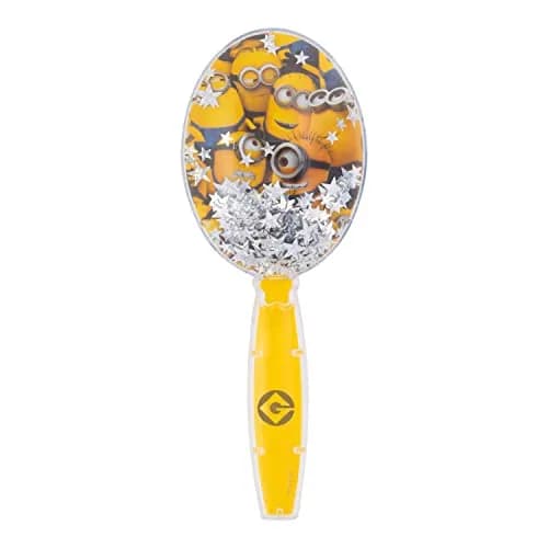LUV HER Minions Kids Hair Brush with Sparkling Stars Confetti - Ages 3+ | Gentle Detangling for All Hair Types thumbnail 2
