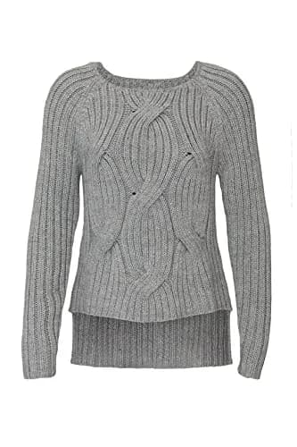 KF/KaufmanFranco Collective Grey Cable Knit Sweater | Relaxed Fit, Acrylic & Cotton, Small thumbnail 2