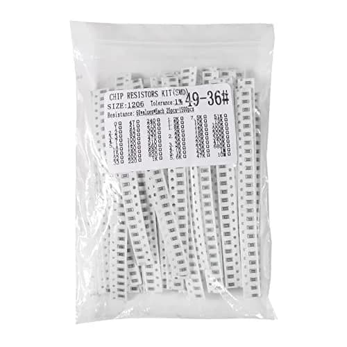 AEDIKO 1500pcs 1206 Resistors Kit 60 Values 1% 0.25W | Assorted SMD Resistor Pack thumbnail 5