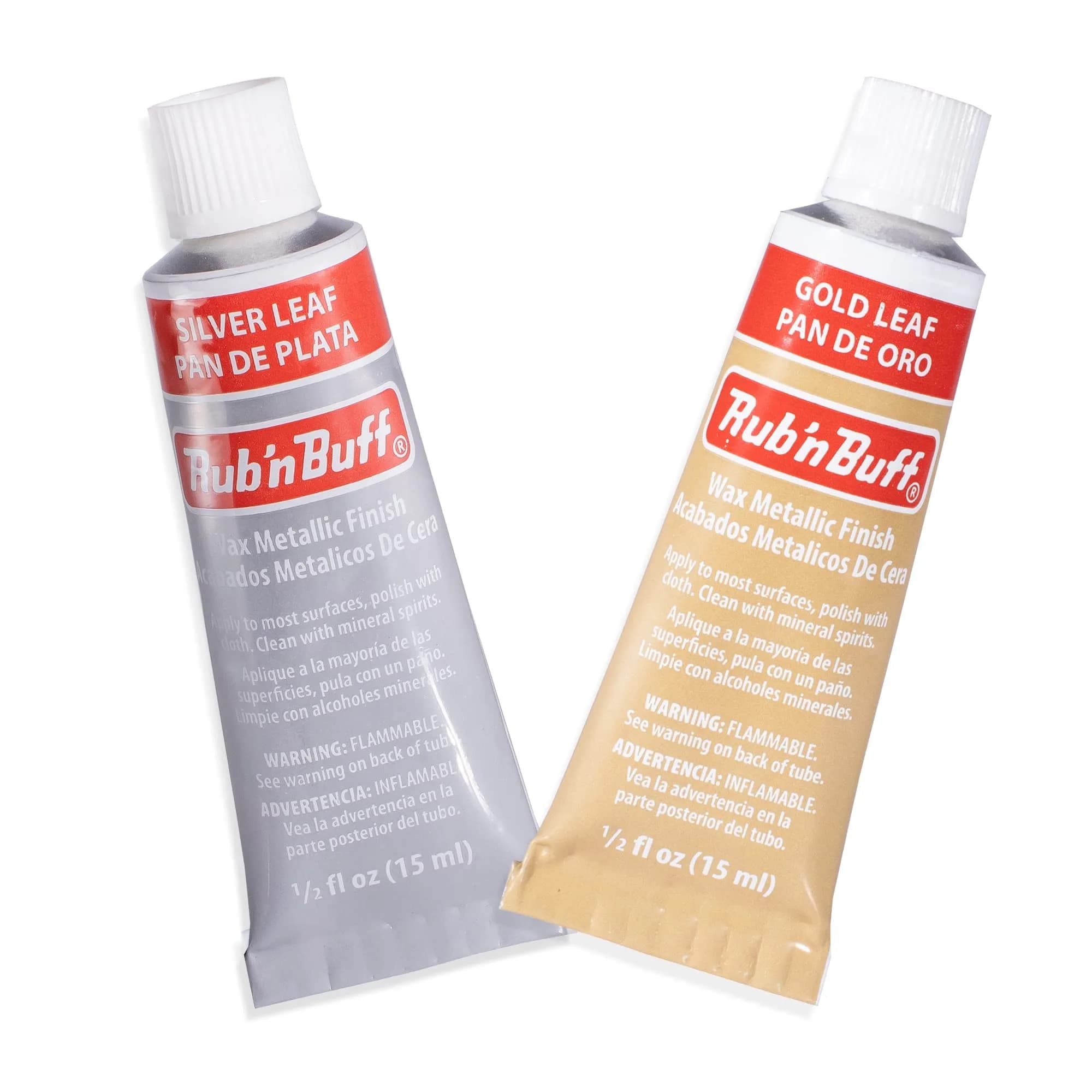 AMACO Rub n Buff Wax Metallic Finish Kit 15ml (0.5oz) Tubes | Gilding Wax for Crafts & Restoration