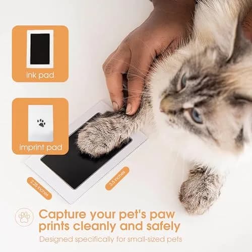 Pearhead Paw Print Clean-Touch Ink Pad Kit, Mess Free Inkless Pet Impression Kit, Safe for Cats and Dogs, Pack of 2 thumbnail 2