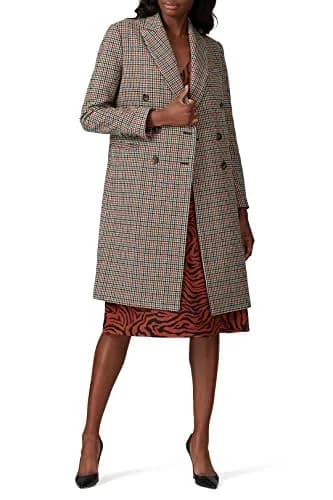 Sweet Baby Jamie Double Breasted Plaid Coat | Wool & Polyester, X-Large | Menswear-Inspired Style thumbnail 1