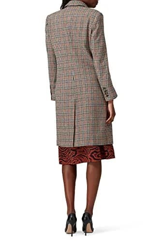 Sweet Baby Jamie Double Breasted Plaid Coat | Wool & Polyester, X-Large | Menswear-Inspired Style thumbnail 4