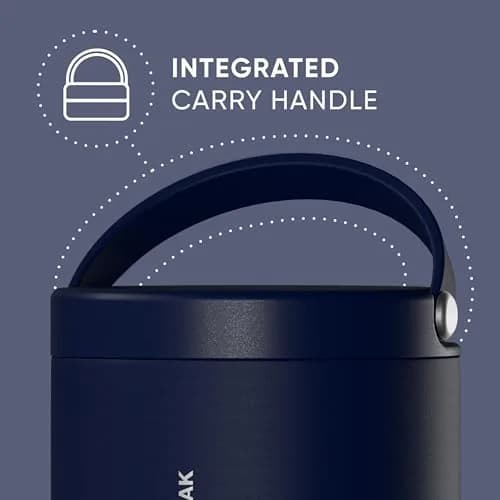 Hydrapeak 18oz Stainless Steel Vacuum Insulated Food Jar | 532ml (18 fl oz) Navy thumbnail 2