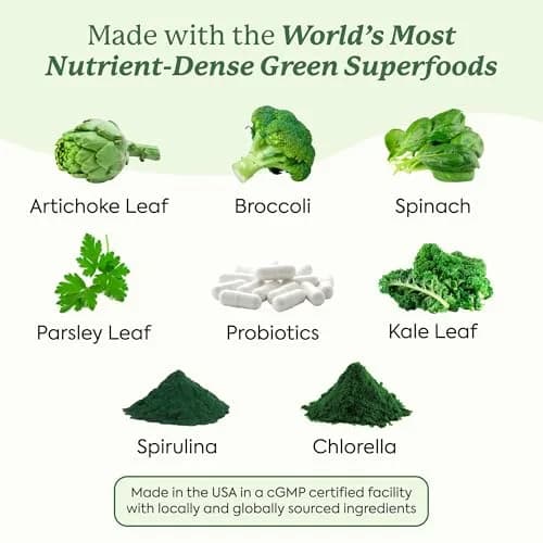 Plant People WonderGreens Veggie Gummies, Super Greens & Probiotics, 60ct | Vegan, Gluten-Free, Green Apple Flavor thumbnail 3