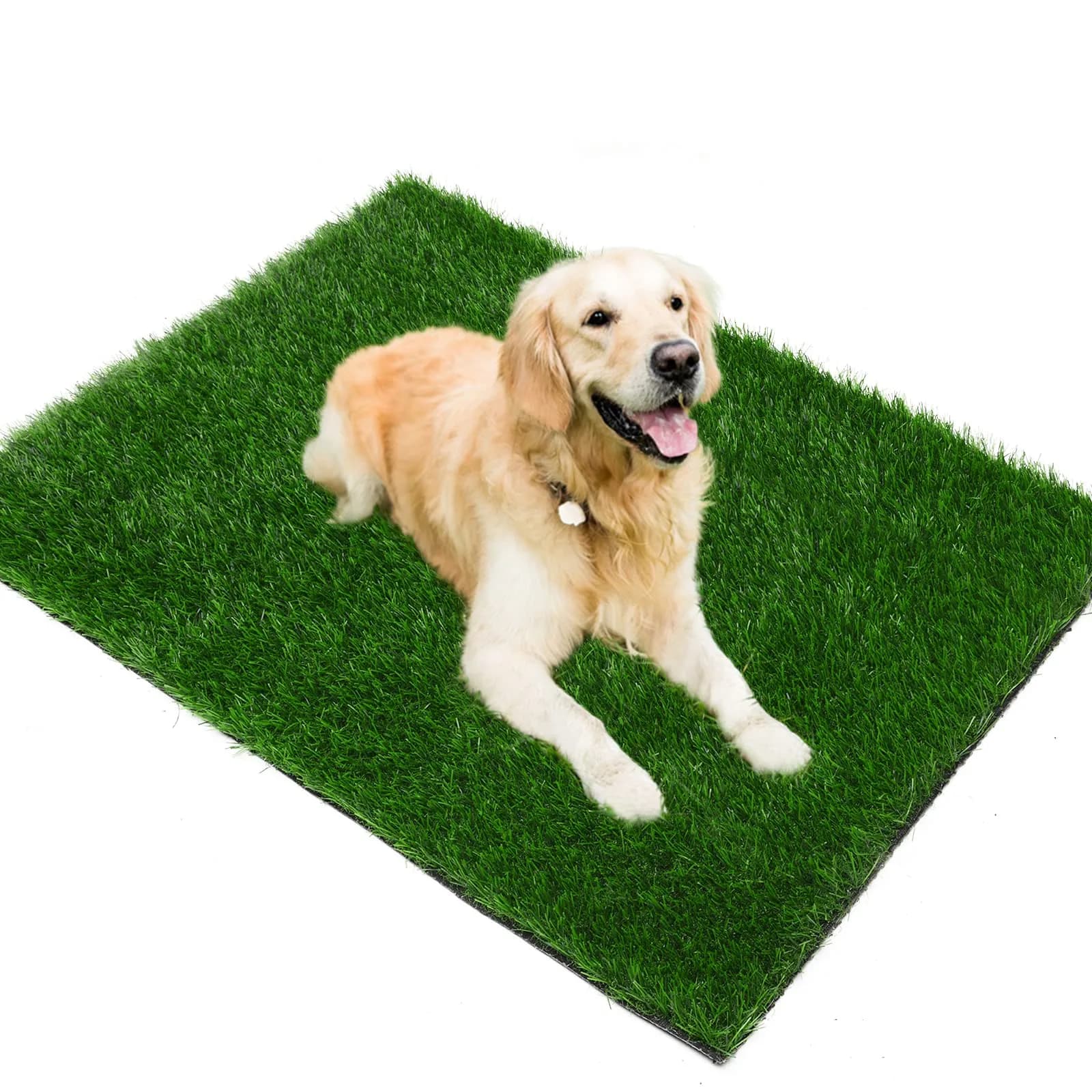 PICK FOR LIFE Artificial Grass Pad for Dogs Potty Training 130x80cm (51.2x31.5in) | Fast-Drain, Soft & Natural Look — 39.4x19.7 Inch