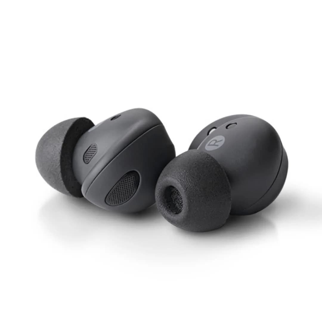 COMPLY Memory Foam Replacement Ear Tips, Black, Large | All-Day Comfort & Secure Fit for Samsung Galaxy Buds FE — Medium