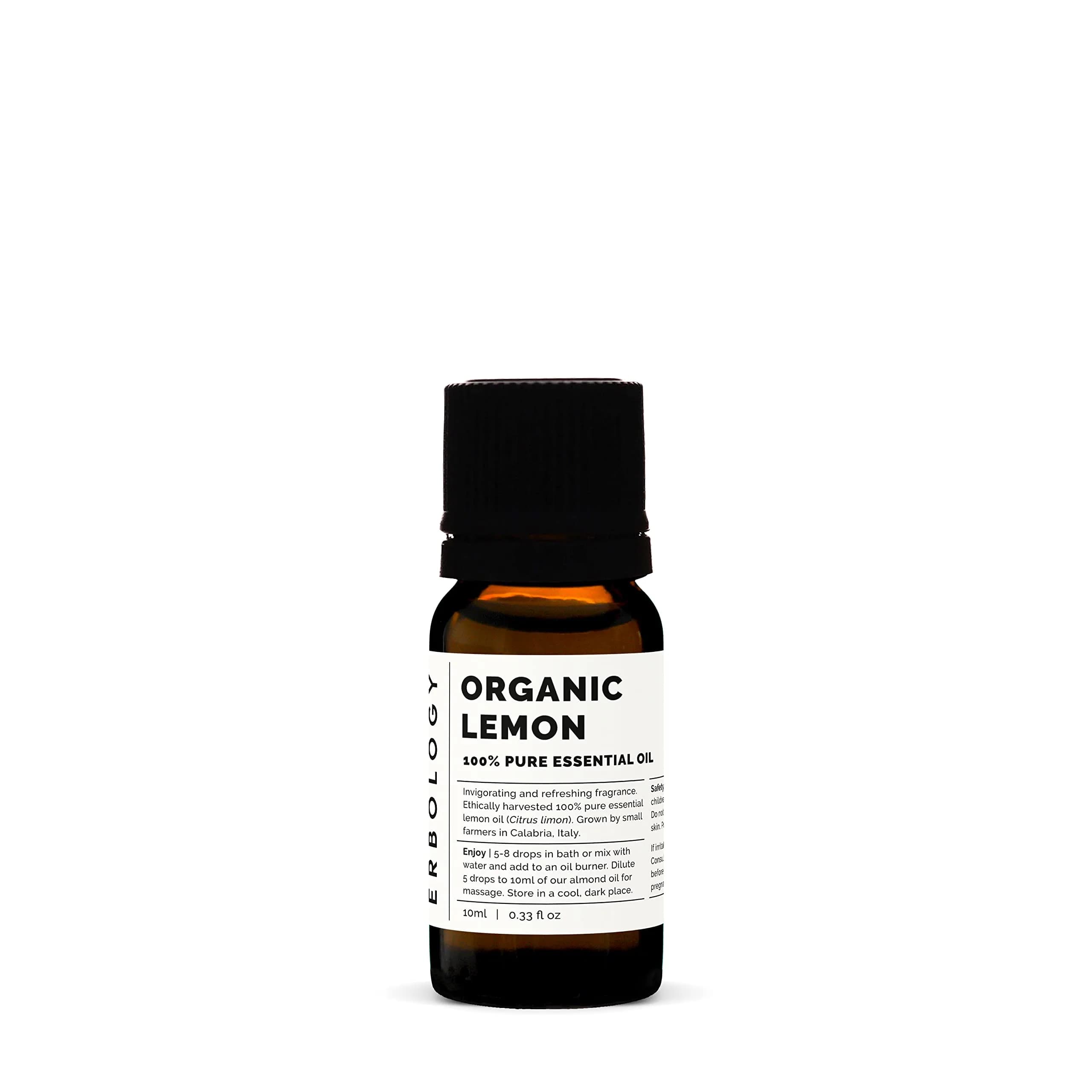 Erbology Organic Lavender Essential Oil 0.34 Fl Oz | Pure & Sustainably Sourced — Lemon / 0.34 Fl Oz