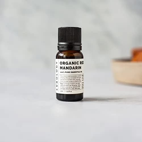 Erbology Red Mandarin Essential Oil 0.34 Fl Oz | Calming & Rejuvenating, Organic, Small Batch thumbnail 3