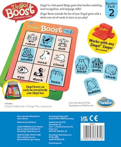 ThinkFun Zingo! Booster Pack #2 - Expansion Pack for Kids 4+ | Brain Word Puzzle Game | Trusted by Families thumbnail 6