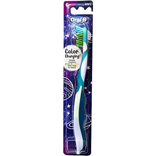 Oral-B Pro-Health Junior CrossAction Galaxy Toothbrush, Ages 6+, Soft - Pack of 3 | Dentist Recommended Manual Toothbrush thumbnail 2