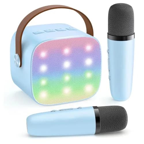 YLL Portable Karaoke Machine for Kids with 2 Wireless Microphones | Bluetooth Speaker for Ages 4-12+ thumbnail 1