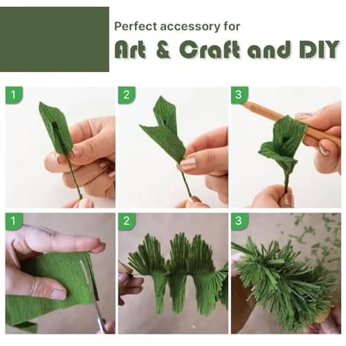 PartyWoo Sage Green Crepe Paper Streamers 4 Rolls, 328 FT Total | FSC-Certified Paper, 30% Thicker thumbnail 4