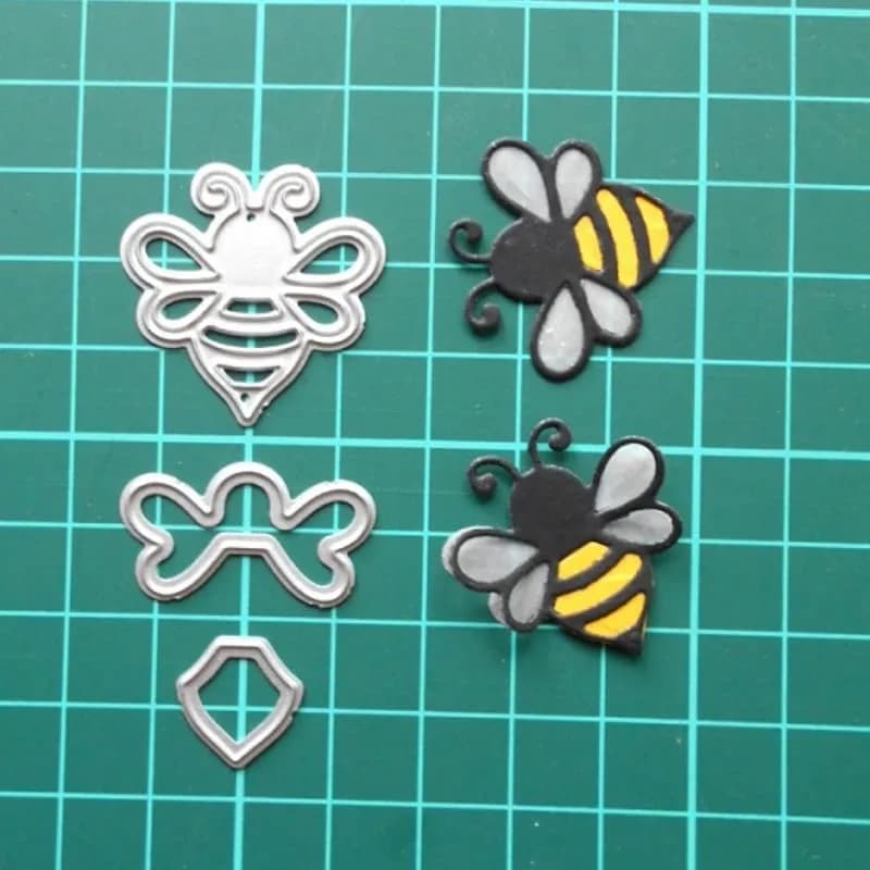 Trdxxx Bee Frame Metal Die Cuts 4.5cm x 4.4cm | Crafting Stencils for Card Making & Scrapbooking thumbnail 2