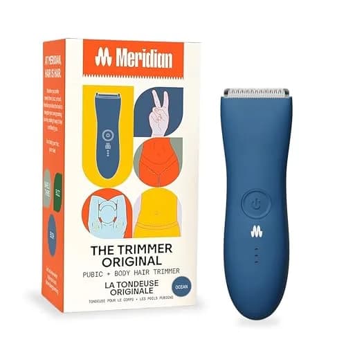 MERIDIAN The Trimmer Original Body Hair Trimmer for Men, Waterproof & Rechargeable, 3-12mm Guides | Smooth, Irritation-Free Grooming thumbnail 1