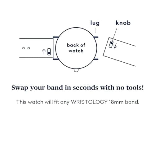 WRISTOLOGY Large face Roman Numerals Women's Watch 38mm | Easy Change Band, Silver thumbnail 5