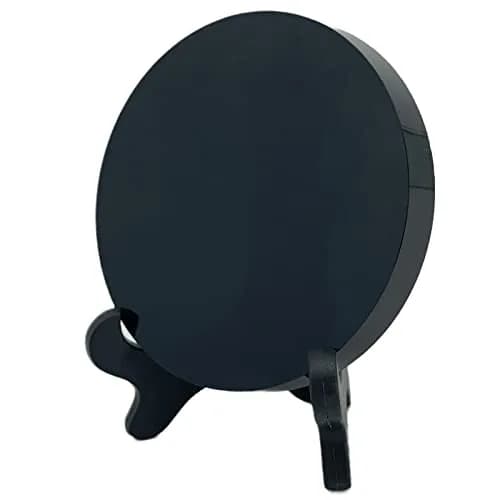 AGERYU Black Obsidian Scrying Mirror 10cm (4in) with Stand & Bag | Feng Shui Home Décor thumbnail 8
