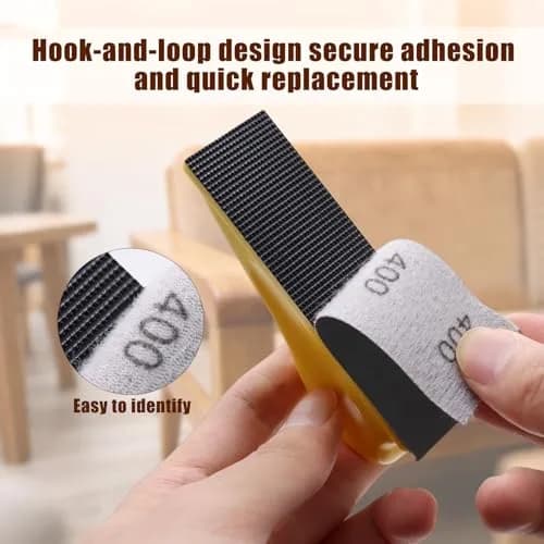 ZEHIQ 3.5"x1" Detail Hand Sanding Block & 130Pcs Sandpaper Assortment | Fine Silicon Carbide Grit for Crafts & Repairs thumbnail 4