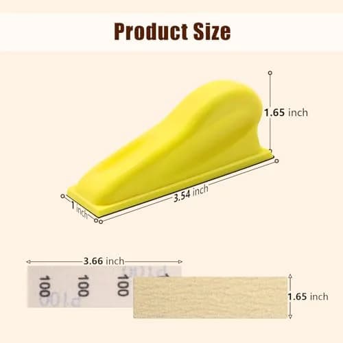 ZEHIQ 3.5"x1" Detail Hand Sanding Block & 130Pcs Sandpaper Assortment | Precision Small Projects thumbnail 2