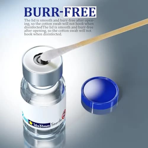 KSIITEKSLAB Sterile 2ml Sample Vials with Aluminum Cap | Self-Healing Glass Labware for Scientific Use thumbnail 4
