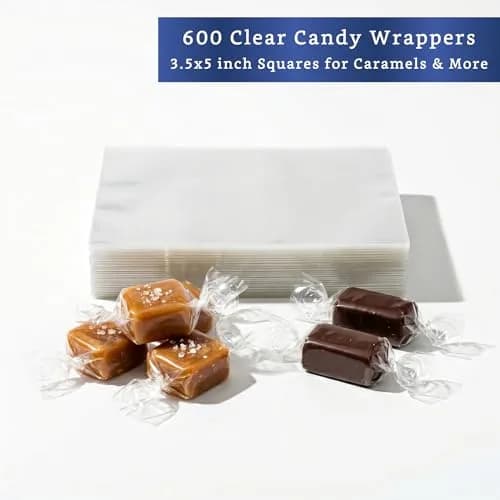 FIESTA WRAPS Clear Candy Wrappers 600-pk (3.5x5 in) | Cellophane Candy Wrappers for Homemade & Commercial Use thumbnail 2