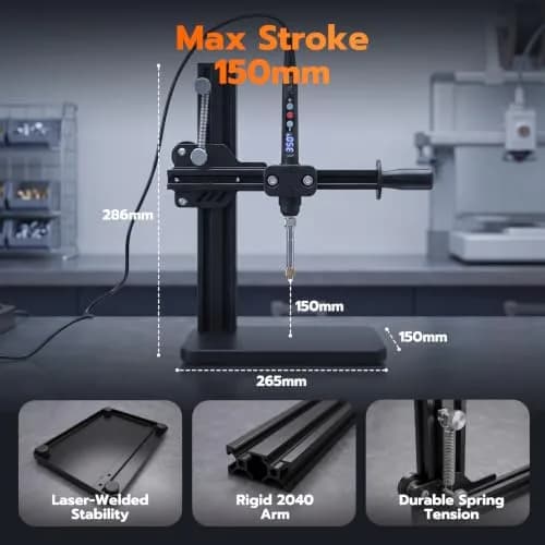 3DZWMAN Vertical Heat Set Insert Tool with 110V/220V Soldering Iron | M2-M8 Brass Inserts for 3D Printing thumbnail 5