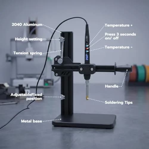 3DZWMAN Vertical Heat Set Insert Tool with 110V/220V Soldering Iron | M2-M8 Brass Inserts for 3D Printing thumbnail 2