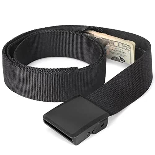 JASGOOD Travel Security Money Belt with Hidden Pocket | Unisex Nickel-Free Nylon Belt for Safe Travel (70-120 chars) thumbnail 1