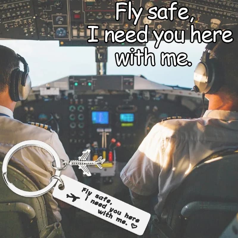 Kefley Fly Safe Keychain | Meaningful Pilot Gifts for Aviation Men thumbnail 9