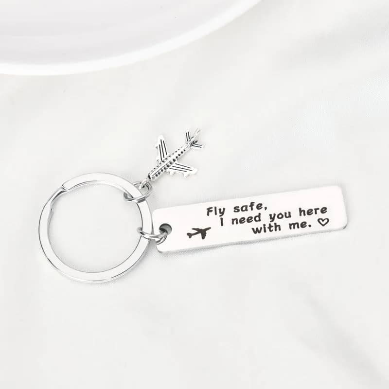 Kefley Fly Safe Keychain | Meaningful Pilot Gifts for Aviation Men thumbnail 3