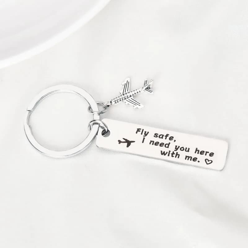 Kefley Fly Safe Keychain | Meaningful Pilot Gifts for Aviation Men thumbnail 7